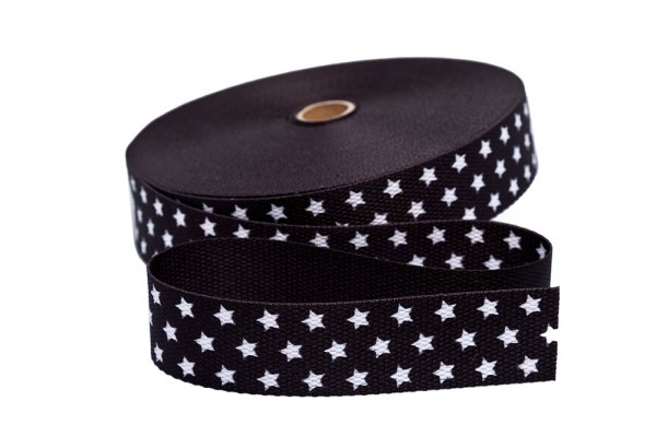 Gurtband bedruckt Sterne dark mauve