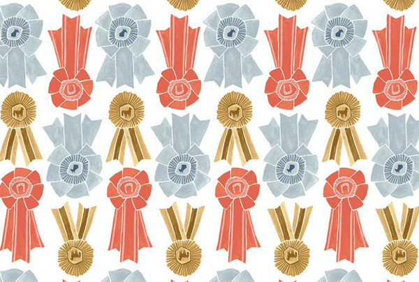 Rae Ritchie Poppy Prairie Prize Ribbons white