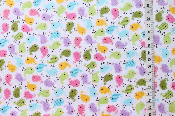 Robert Kaufman Ann Kelle URBAN ZOOLOGIE Minis Birds pink