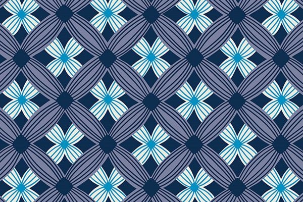 Ruby Star Society Tarrytown by Kimberly Kight Tuffted Geometric navy