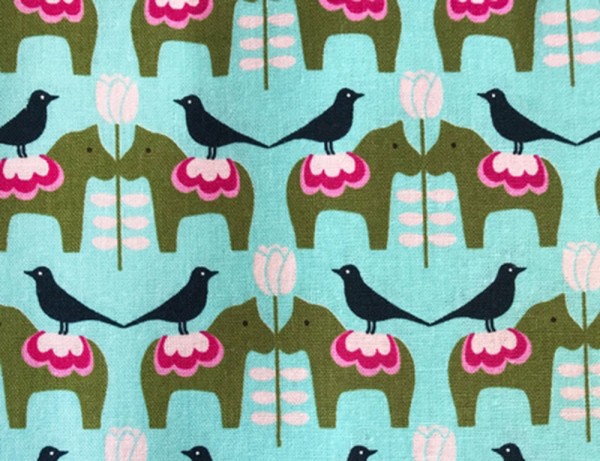 Kokka Mees&Mees Canvas Retro Dalapferdchen mint