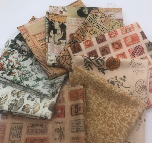 Fat Quarter Bundle Tim Holtz Palette orange