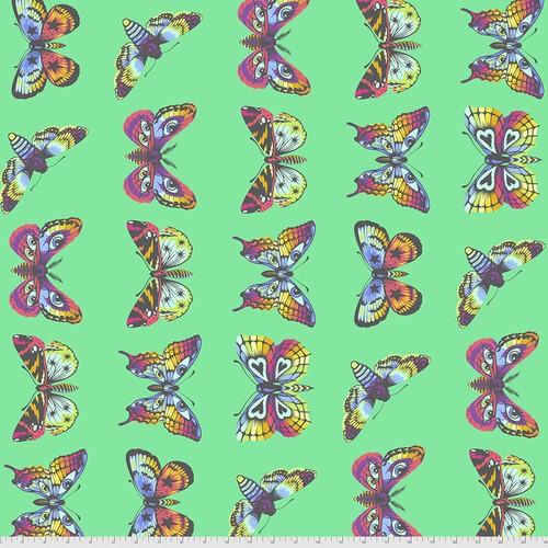 Tula Pink Daydreamer - Butterfly Kisses-Lagoon