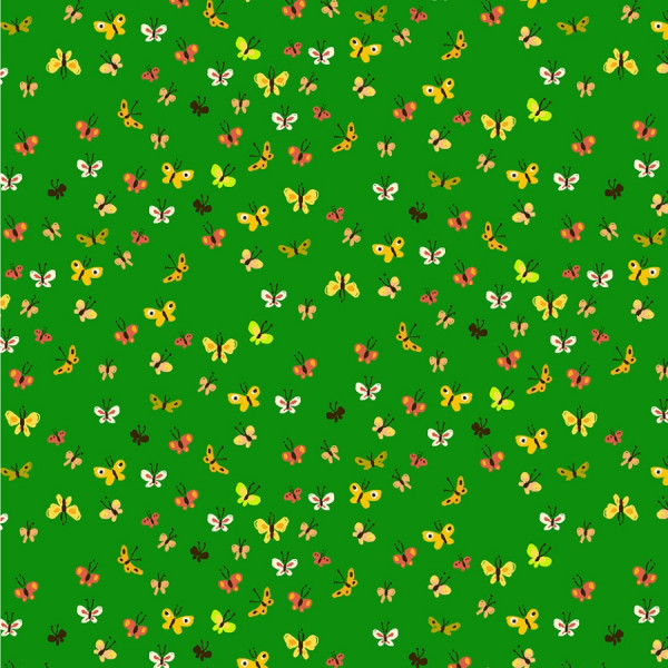Heather Ross Studio Edit Butterflies Green