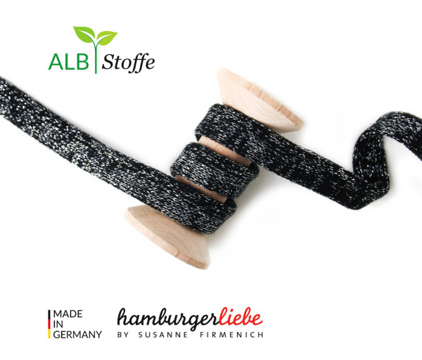 Hamburger Liebe Cord Me Glow schwarz/silber