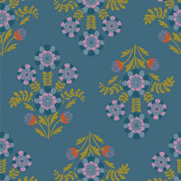 Art Gallery Maureen Cracknell Starling BRAMBLEBLOOM BLUE