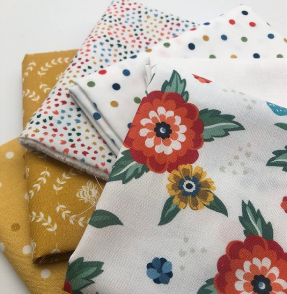 Fat Quarter Set CLover & Dot CluckCluckSew white