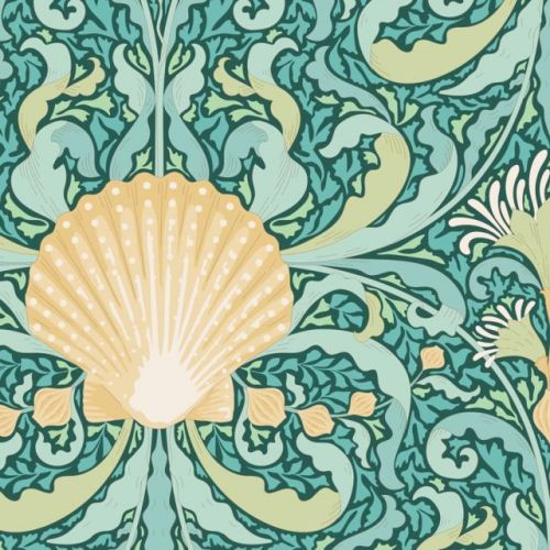 Tilda Cotton Beach - Scallop Shell Teal