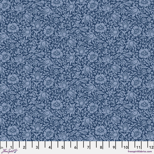 Baumwoll-Voile Cotton Lawn Bexleyheath Morris&Co Mallow Inky