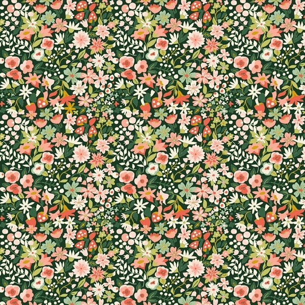 Monaluna Amour Vert - Woodland Forest Emerald CANVAS