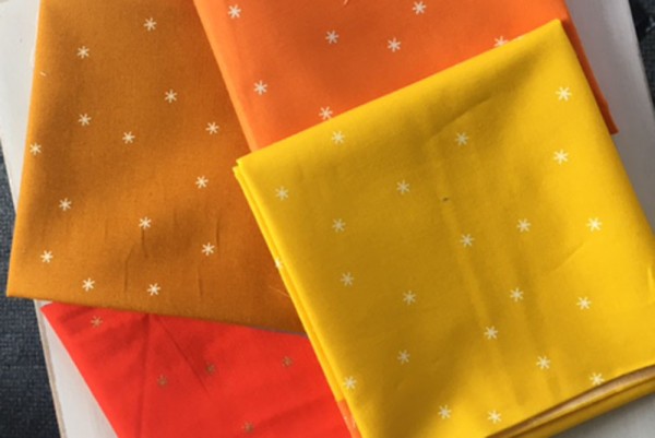 Rubystar Society Spark by Melody Miller Fat Quarter Set orange