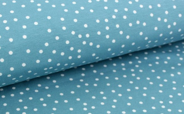 Reststück Bio Stretchjersey Dotties stillwater