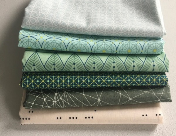 Fat Quarter Set Fabric from the Attic by Giucy Giuce jade