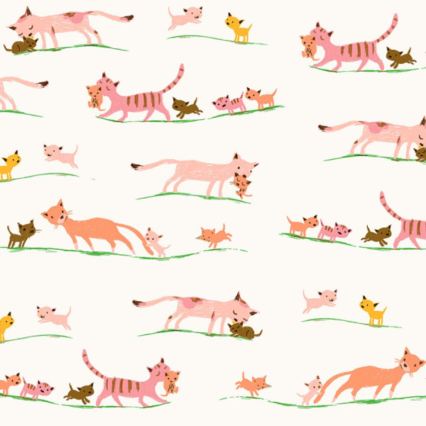 Heather Ross Studio Edit Mother Cats Cream