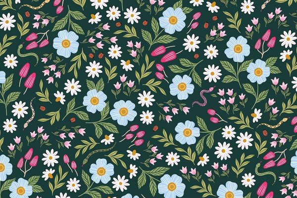 Garden & Globe Erin McMannes Wildflower Field Emerald