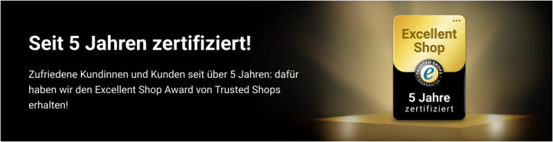 Trusted Shop 5 Jahre zertifiziert