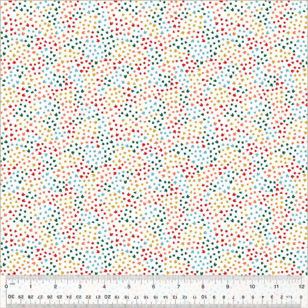 Clover & Dot Allisson Harris Cluck Cluck Sew Scattered Petals White
