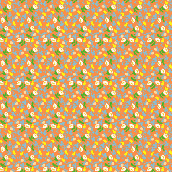 Heather Ross Studio Edit Calico orange