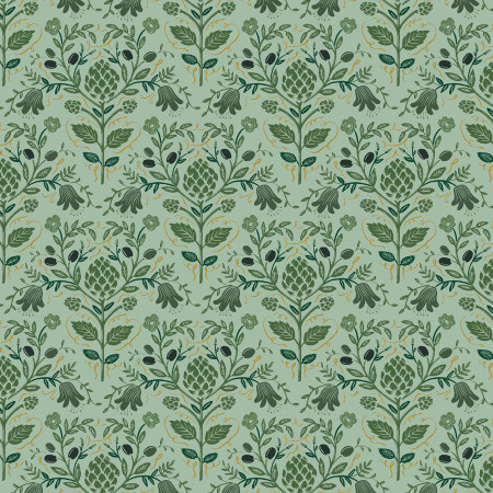 Rifle Paper Dahlia Artichoke Sage Metallic