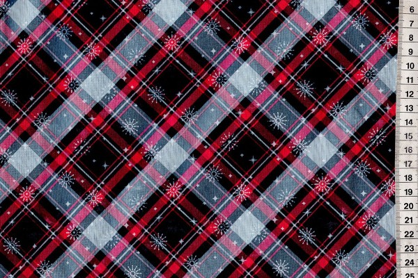 Reststück Tim Holtz Eclectic Yuletide Winter Plaid multi