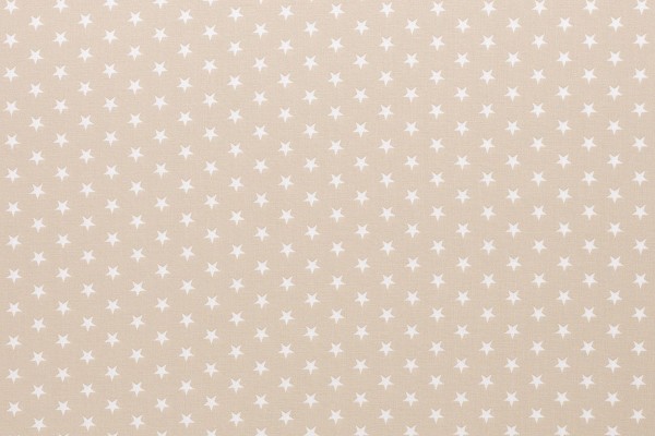 Baumwollwebware Sterne beige