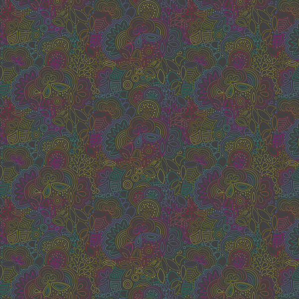 Alison Glass Color Wheel Rainbow Stitched Night