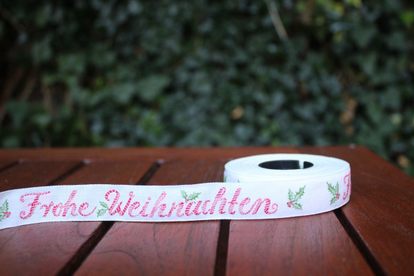 Webband &quot;Frohe Weihnachten&quot;