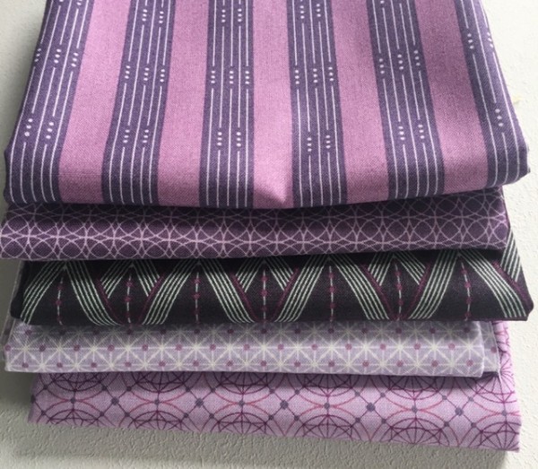Fat Quarter Set Fabric from the Attic by Giucy Giuce wisteria
