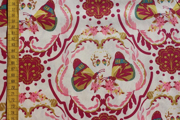 Baumwolldruck Emma Grace Painted Ladies Kiss