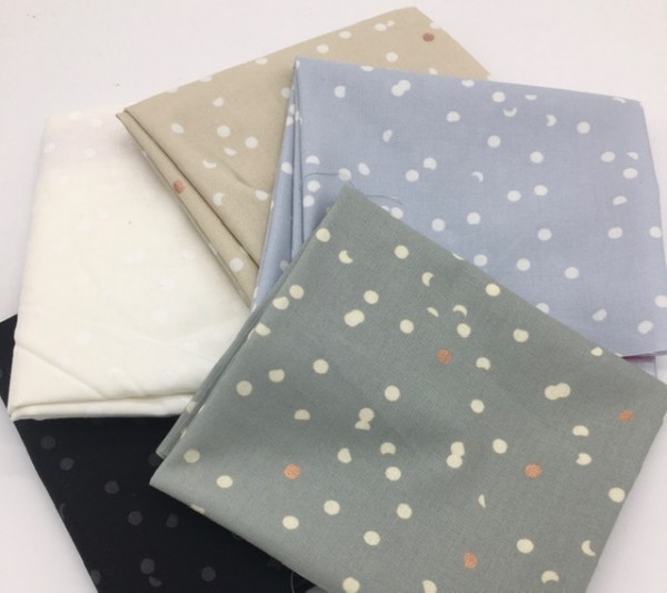 Fat Quarter Set Ruby Star Society Hole Punch Dots Kimberly Kight pewter