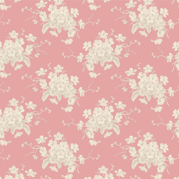 Tilda Sunday Brunch White Flower Pink