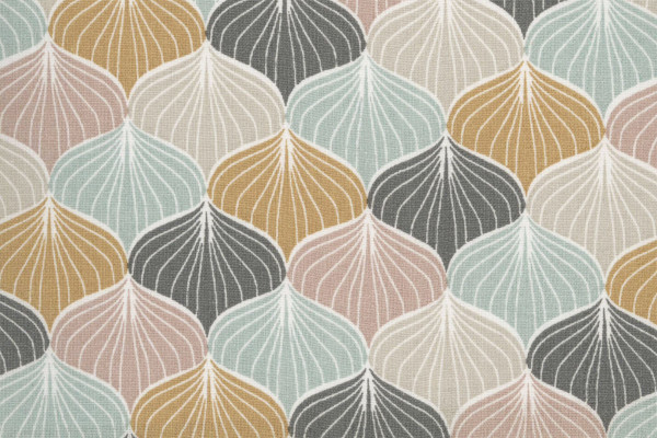Wachstuch Alli charcoal/mustard