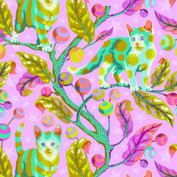 Tula Pink Tabby Road Deja Vue Club Kiddy Electro Berry