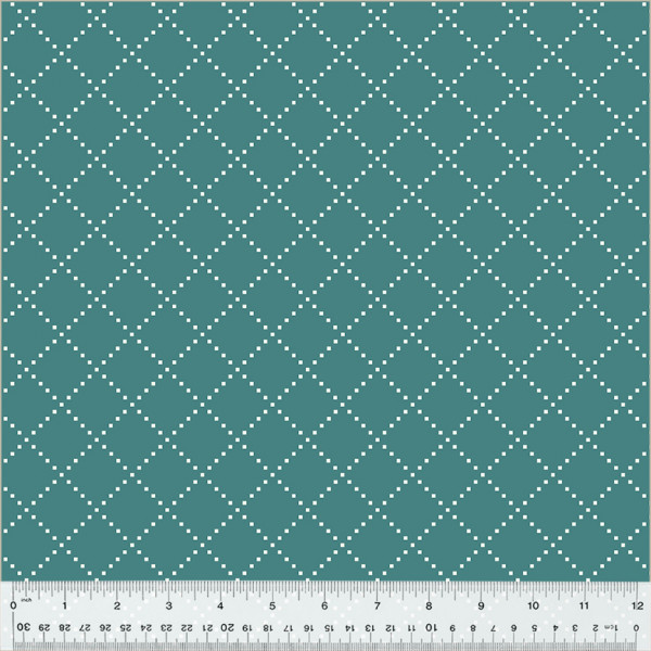 Clover & Dot Allisson Harris Cluck Cluck Sew Bias Grid Teal