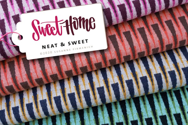 Sweet Home Jacquard Hamburger Liebe Neat&Sweet Col. 1 rosa