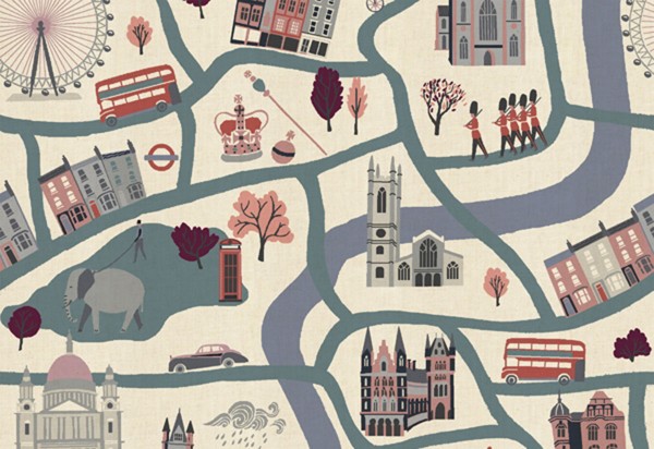 London Town by Sara Mulvanny London Forever blue