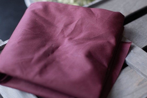 Dry Waxed Organic Cotton Wine Red