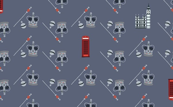 London Town by Sara Mulvanny London Town HRH - Blue