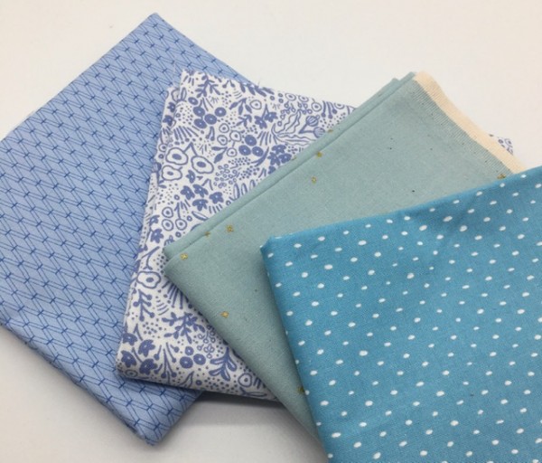 Fat Quarter Set Basics Cotton and Steel periwinkle