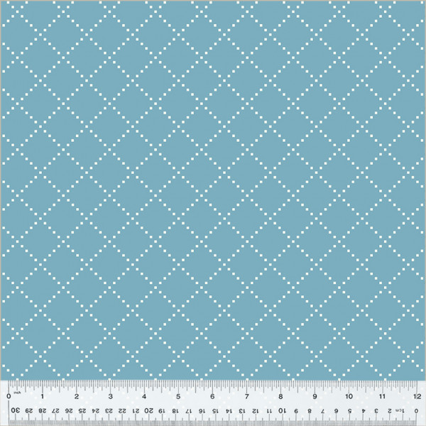 Clover & Dot Allisson Harris Cluck Cluck Sew Bias Grid Cerulan