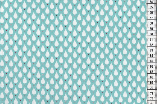 Wachstuch Teardrops Aqua Sky