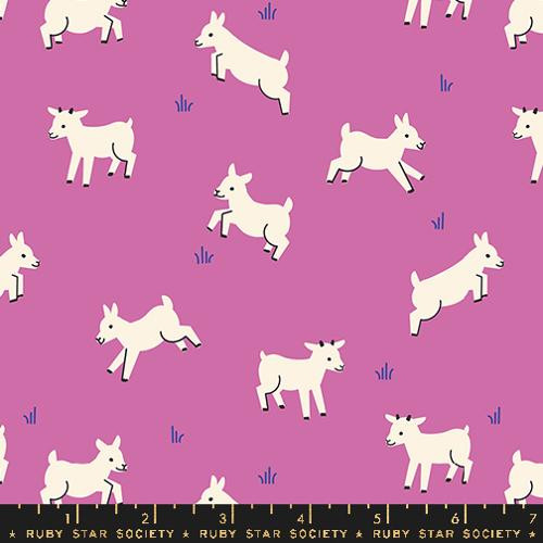 Ruby Star Society Collaborative Collection Animal Animal Baby Goats Heliotrope