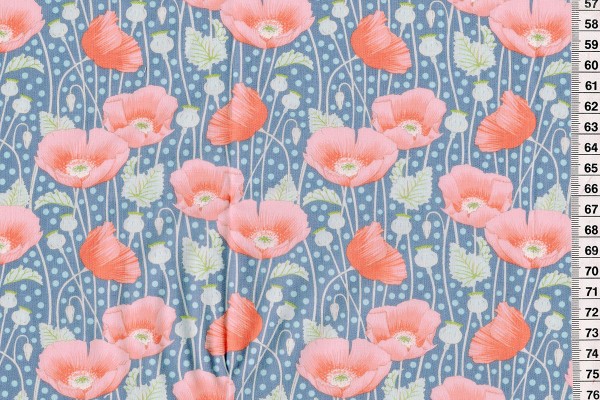 Tilda Gardenlife Poppies Blue