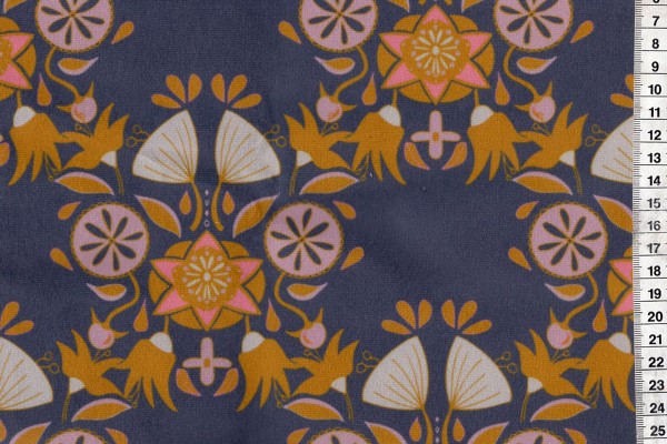 Reststück Velvet Bloomy grau by cherry picking