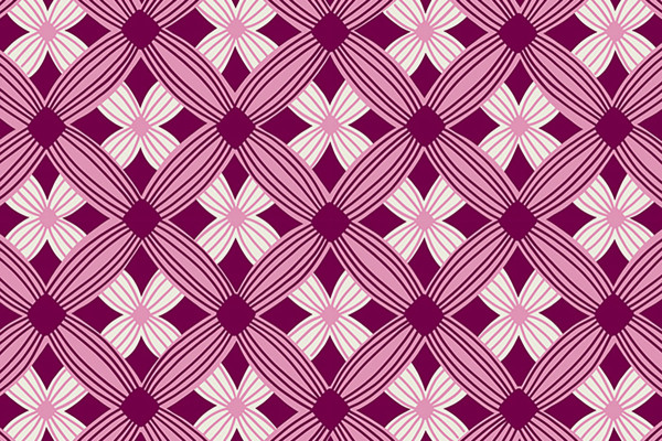 Ruby Star Society Tarrytown by Kimberly Kight Tuffted Geometric purple velvet