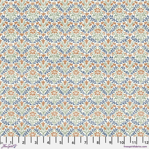 Baumwoll-Voile Cotton Lawn Bexleyheath Morris&Co Bellflowers Multi