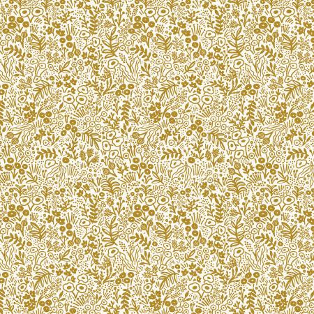 Cotton and Steel Basics - Rifle Paper Co - Tapestry Lace Gold Metallic