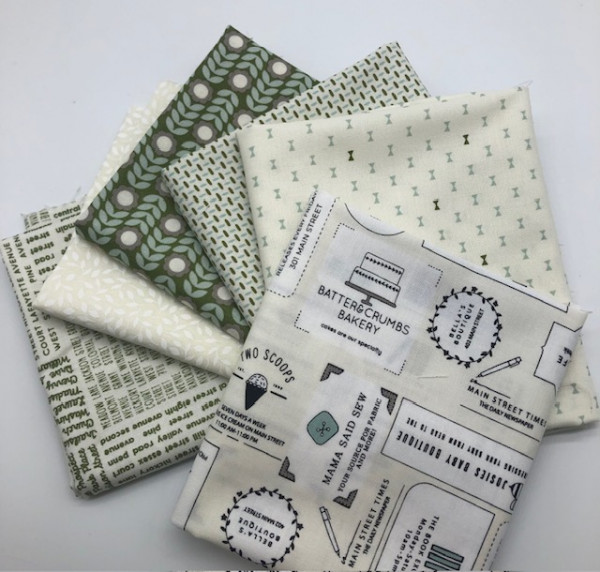 Fat Quarter Set Main Street by Sweetwater Design Vanilla Grass