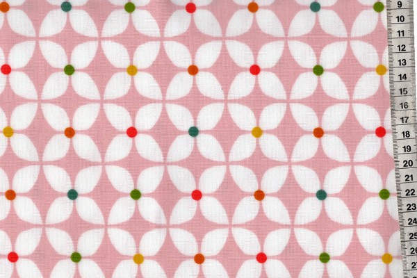 Wachstuch PVC pink gemustert