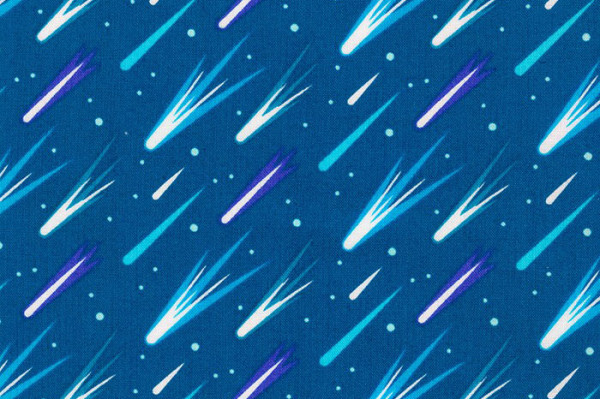 Elizabeth Hartman Planetarium Shooting stars blue